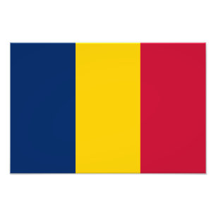 Vlag van Tsjaad Foto Afdruk