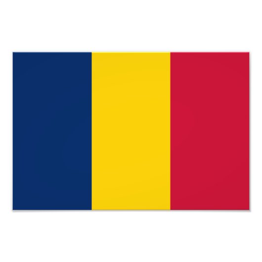 Vlag van Tsjaad Foto Afdruk (Voorkant)