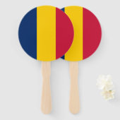Vlag van Tsjaad Handwaaier (Voorkant en achterkant)