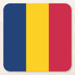 Vlag van Tsjaad Kartonnen Onderzetters<br><div class="desc">Patriottische vlag van Tsjaad.</div>