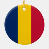 Vlag van Tsjaad Keramisch Ornament (Achterkant)
