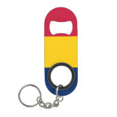 Vlag van Tsjaad Mini Flessenopener (Voorkant)