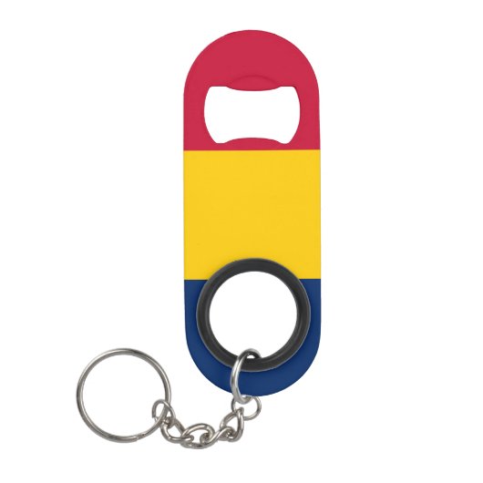 Vlag van Tsjaad Mini Flessenopener (Voorkant)