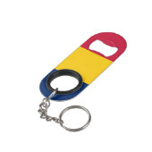 Vlag van Tsjaad Mini Flessenopener (Achterkant Gekanteld)