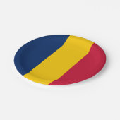 Vlag van Tsjaad Papieren Bordje (Gekanteld)