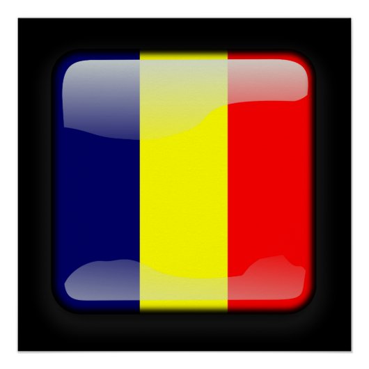 Vlag van Tsjaad Perfect Poster (Voorkant)