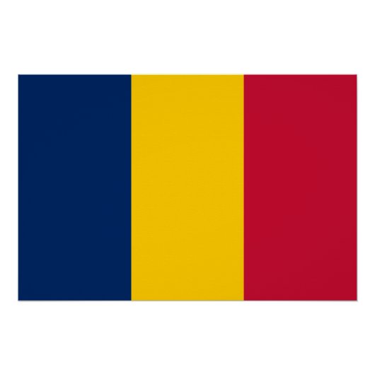 Vlag van Tsjaad Perfect Poster (Voorkant)