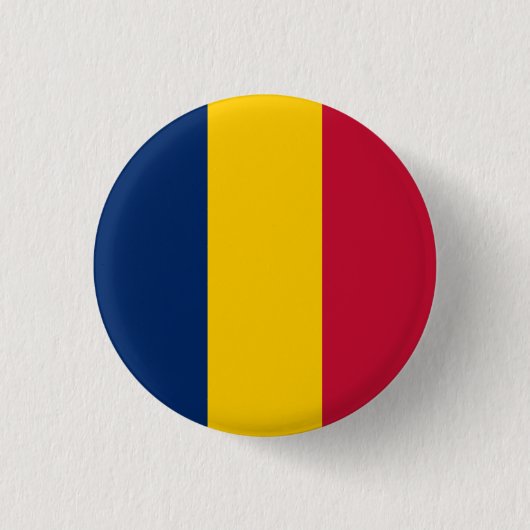 Vlag van Tsjaad Ronde Button 3,2 Cm (Voorkant)