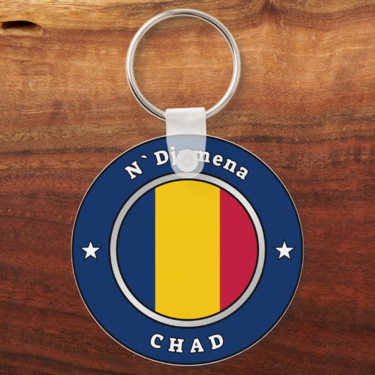 vlag van Tsjaad Sleutelhanger (Voorkant)