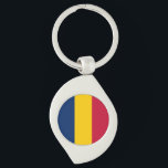 Vlag van Tsjaad Sleutelhanger<br><div class="desc">Patriottische vlag van Tsjaad.</div>