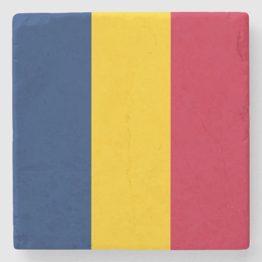 Vlag van Tsjaad Stenen Onderzetter (Voorkant)