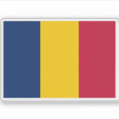 Vlag van Tsjaad Sticker (Voorkant)