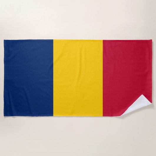 Vlag van Tsjaad Strandlaken (Voorkant)