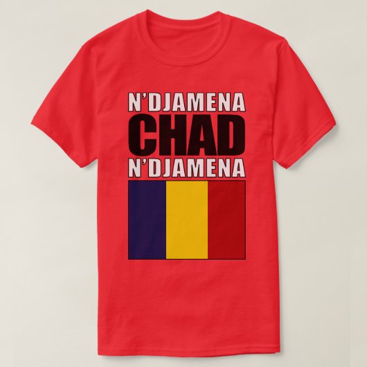 Vlag van Tsjaad T-shirt (Design voorkant)