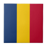 Vlag van Tsjaad Tegeltje<br><div class="desc">Patriottische vlag van Tsjaad.</div>