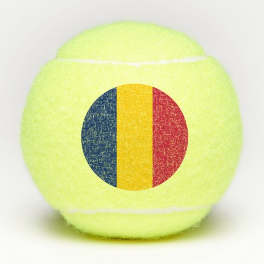 Vlag van Tsjaad Tennisballen (Voorkant)