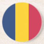 Vlag van Tsjaad Zandsteen Onderzetter<br><div class="desc">Patriottische vlag van Tsjaad.</div>