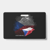 Vlag van Tsjechië Badge (Achterkant)