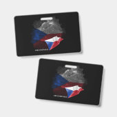 Vlag van Tsjechië Badge (Voor- en achterkant)