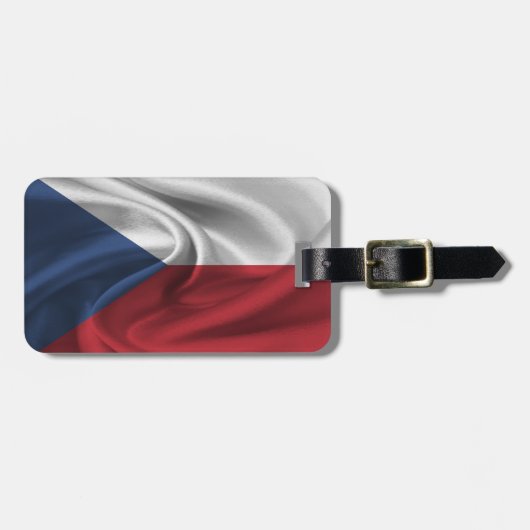 Vlag van Tsjechië Bagagelabel (Voorkant horizontaal)