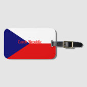Vlag van Tsjechië  Bagagelabel (Voorkant (horizontaal))