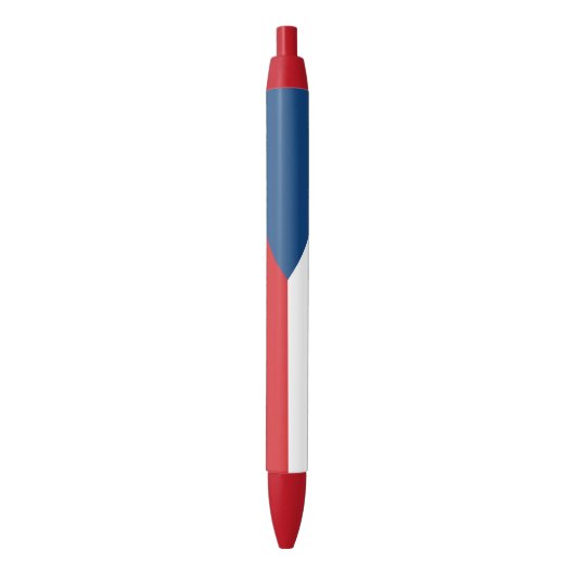 Vlag van Tsjechië Blauwe Inkt Pen (Voorkant Verticaal)