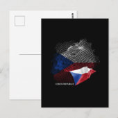 Vlag van Tsjechië Briefkaart (Voorkant / Achterkant)