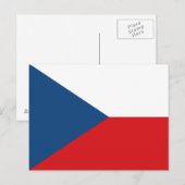 Vlag van Tsjechië Briefkaart (Voorkant / Achterkant)