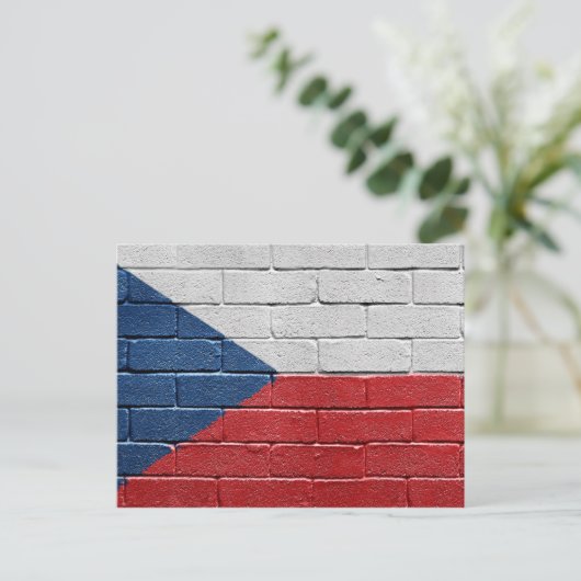 Vlag van Tsjechië Briefkaart (Staand voorkant)