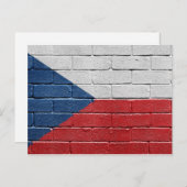 Vlag van Tsjechië Briefkaart (Voorkant / Achterkant)