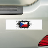 Vlag van Tsjechië Bumpersticker (Op auto)