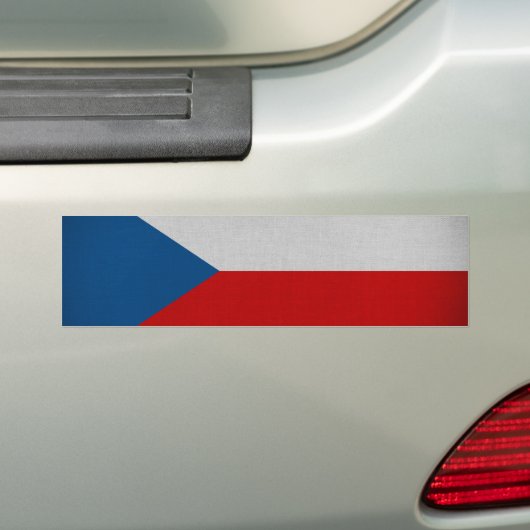 Vlag van Tsjechië Bumpersticker (Op auto)