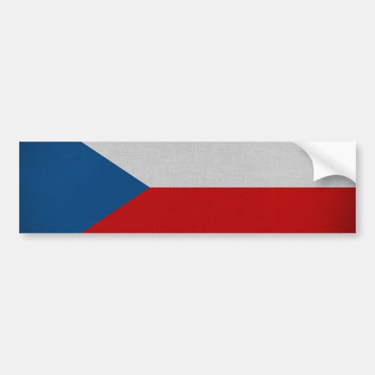 Vlag van Tsjechië Bumpersticker (Voorkant)