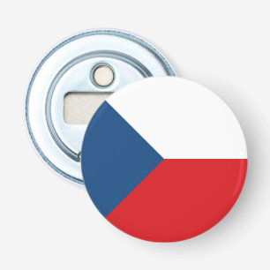 Vlag van Tsjechië Button Flesopener