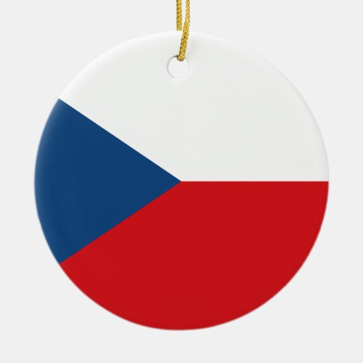 Vlag van Tsjechië - Česká vlajka Keramisch Ornament (Voorkant)