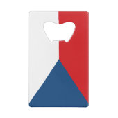 Vlag van Tsjechië Creditkaart Flessenopener (Achterkant)