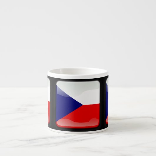 Vlag van Tsjechië Espresso Kop (Voorkant)