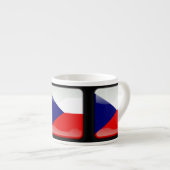 Vlag van Tsjechië Espresso Kop (Voorkant rechts)