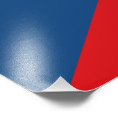 Vlag van Tsjechië Foto Afdruk (Hoek)