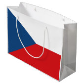 Vlag van Tsjechië Groot Cadeauzakje (Achterkant Gekanteld)