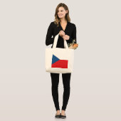 Vlag van Tsjechië Grote Tote Bag (Voorkant (model))