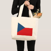 Vlag van Tsjechië Grote Tote Bag (Voorkant (product))