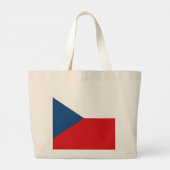 Vlag van Tsjechië Grote Tote Bag (Achterkant)