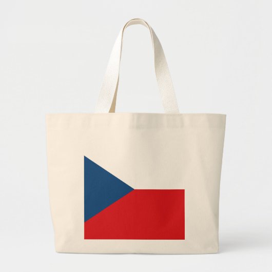 Vlag van Tsjechië Grote Tote Bag (Voorkant)