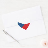 Vlag van Tsjechië Hart Sticker (Envelop)