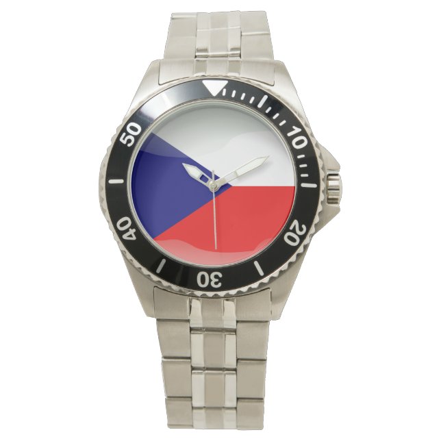 Vlag van Tsjechië Horloge (Voorkant)