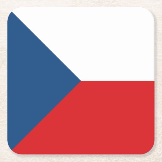 Vlag van Tsjechië Kartonnen Onderzetters (Voorkant)