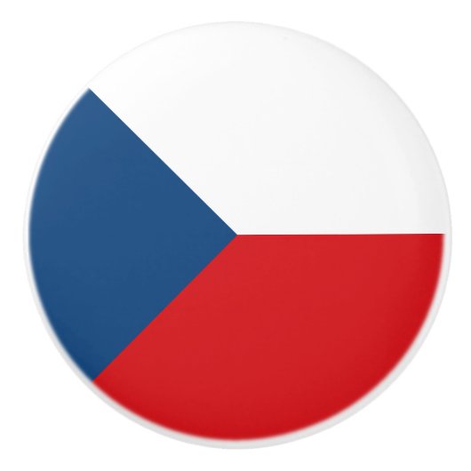 Vlag van Tsjechië Keramische Knop (Voorkant)
