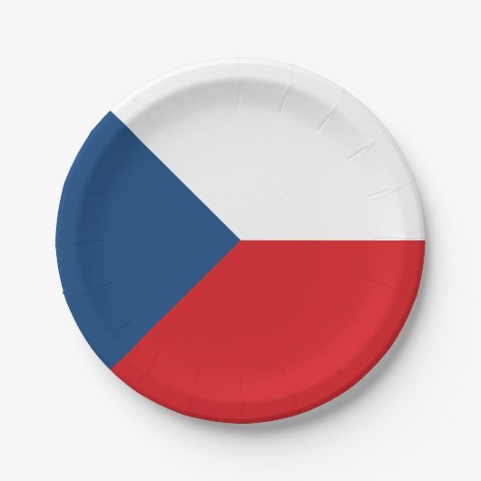 Vlag van Tsjechië Papieren Bordje (Voorkant)