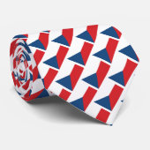 Vlag van Tsjechië Patroon Stropdas (Opgerold)
